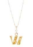 14K Gold Plated Letter Charm Necklace