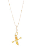 14K Gold Plated Letter Charm Necklace