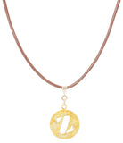 14K Gold Plated Letter Choker Charm Necklace