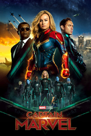 Captain Marvel Style B Movie Poster 11 x 17 inch