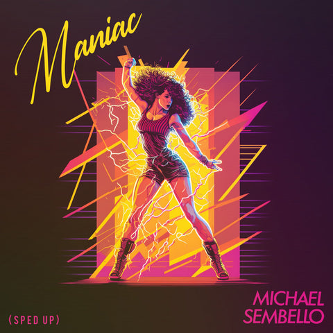 Michael Sembello - Maniac (Re-Recorded - Sped Up) 11 x 17 inch. Album Cover Poster