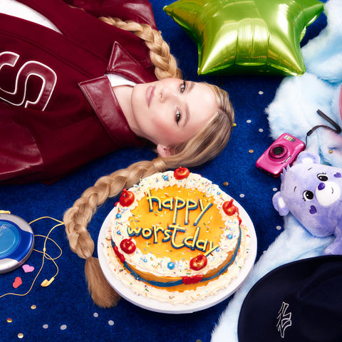 Esther Graf - happy worstday 24 x 36 inch. Album Cover Poster