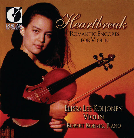 Elissa - Violin Recital: Koljonen, Elissa Lee - Chopin, F. / Elgar, E. / Rachmaninov, S. / Kreisler, F. / Liszt, F. (Heartbreak - Romantic Encores for Violin) 11 x 17 inch. Album Cover Poster