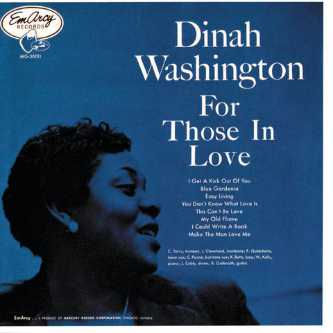 Dinah Washington - For Those In Love (Expanded Edition) 24 x 36 inch. Album Cover Poster