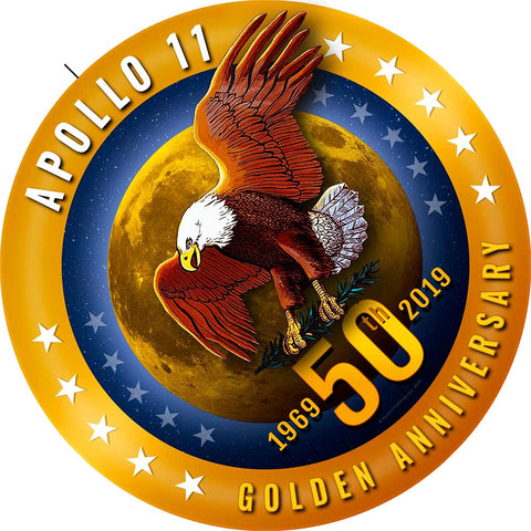 APOLLO 11 50TH ANNIVERSARY GOLDEN Vintage Sign Metal Sign