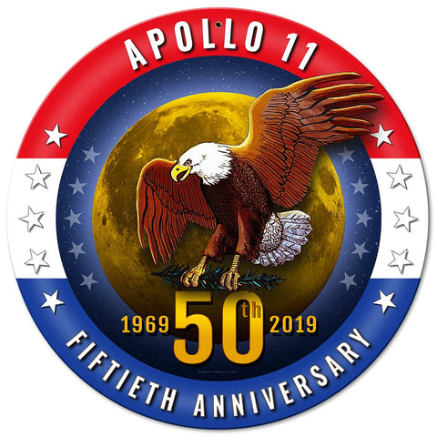 Apollo 11 50th Anniversary Patriotic Metal Sign Vintage Sign Metal Sign