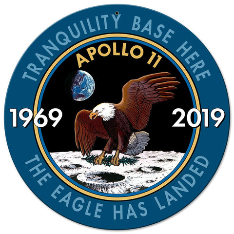 Apollo 11 50th Anniversary Mission Insignia Metal Sign Vintage Sign Metal Sign