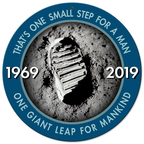 Apollo 11 50th Anniversary Bootprint Metal Sign Vintage Sign Metal Sign