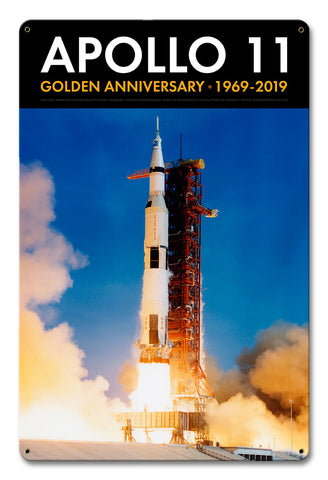 APOLLO 11 50TH ANNIVERSARY LIFTOFF Vintage Sign Metal Sign