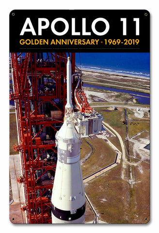 Apollo 11 50th Anniversary LES Launch Escape System Tower Black Metal Sign Vintage Sign Metal Sign