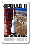 Apollo 11 50th Anniversary LES Launch Escape System Tower White Metal Sign Vintage Sign Metal Sign