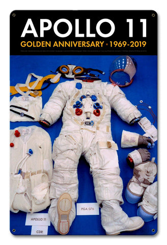 Apollo 11 50th Anniversary EVA Spacesuit Space Suit Black Metal Sign Vintage Sign Metal Sign