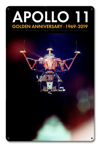 Apollo 11 50th Anniversary The Eagle Has Wings Black Metal Sign Vintage Sign Metal Sign