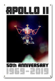 Apollo 11 50th Anniversary The Eagle Has Wings White Metal Sign Vintage Sign Metal Sign