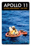 Apollo 11 50th Anniversary Splashdown in the Pacific Black Metal Sign Vintage Sign Metal Sign