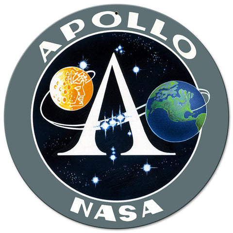 Apollo-11-50th-Anniversary-Apollo-Insignia-Black-Small-Metal-Sign-Vintage-Sign-Metal-Sign