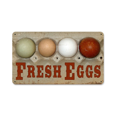 Fresh Eggs Vintage Sign Metal Sign