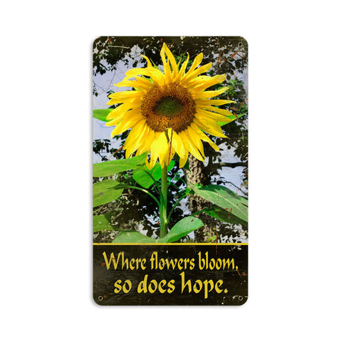Sunflower Vintage Sign Metal Sign