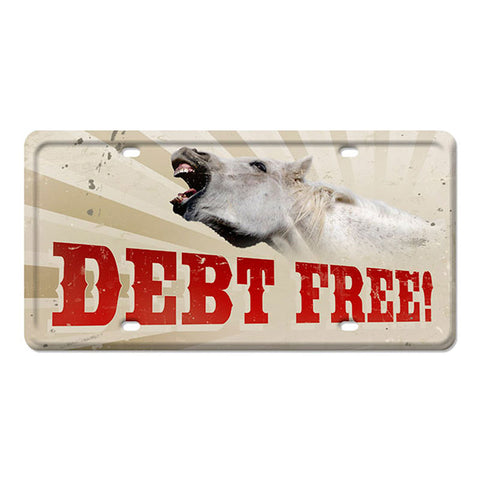 Debt Free Vintage Sign Metal Sign