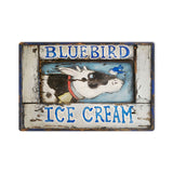Blue Bird Ice Cream Vintage Sign Metal Sign