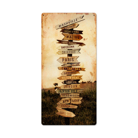 Bucket List Vintage Sign Metal Sign