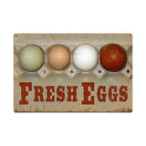 Fresh Eggs Vintage Sign Metal Sign