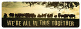 Cows On Hill Vintage Sign Metal Sign