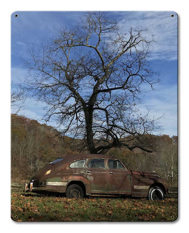 Fall Rust Metal Sign