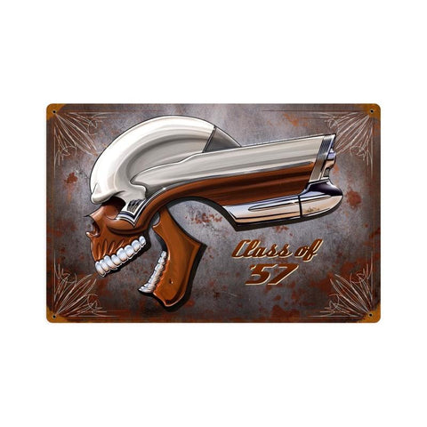 Buick Skull Class Of '57 Vintage Sign Metal Sign