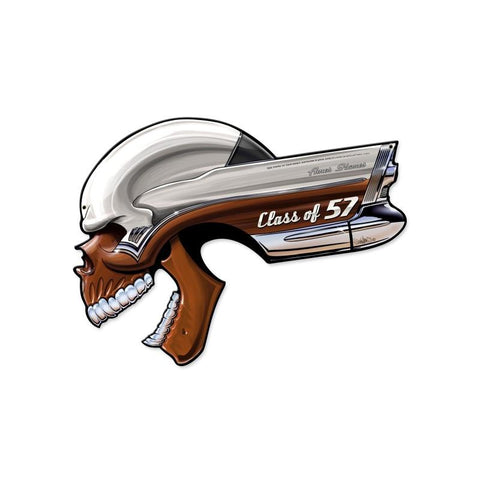 Buick Skull Class Of '57 Vintage Sign Metal Sign