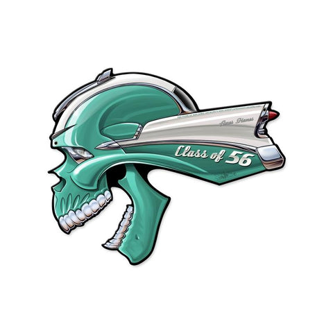 Bel-Skull-Class-Of-'56-Vintage-Sign-Metal-Sign