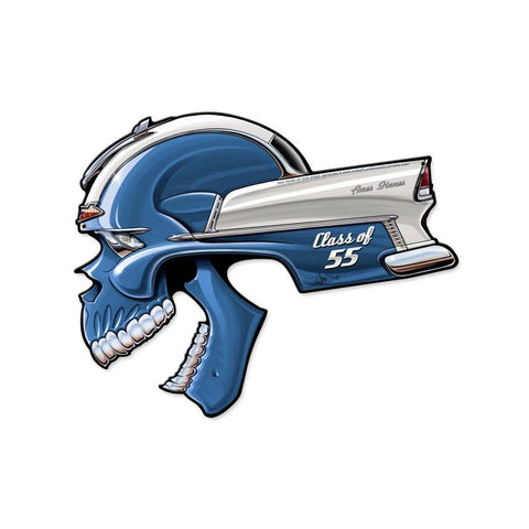 Bel-Skull-Class-Of-'55-Vintage-Sign-Metal-Sign