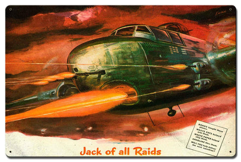Jack Of All Raids Vintage Sign Metal Sign