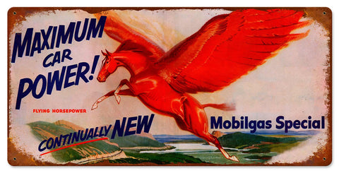 MOBILGAS-MAXIMUM-POWER-Vintage-Sign-Metal-Sign