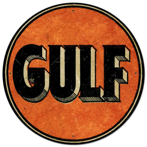 GULF OIL Vintage Sign Metal Sign