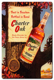 CHARTER OAK BOURBON Vintage Sign Metal Sign