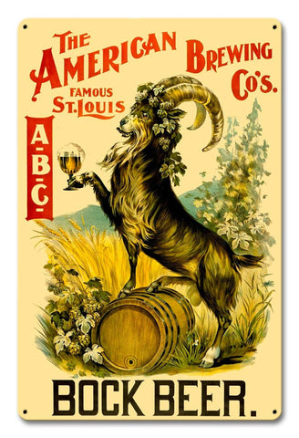 ABC Bock Beer Metal Sign