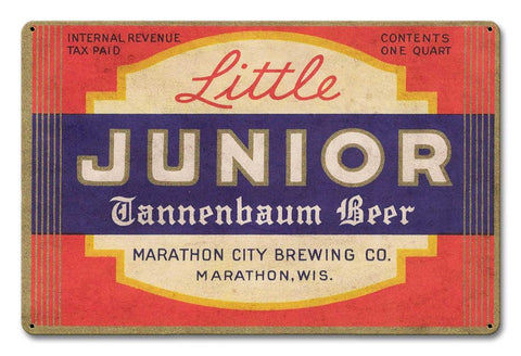 Junior-Beer-Metal-Sign