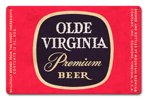 Olde Virginia Beer Metal Sign