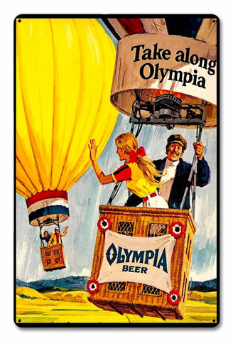 Olympia Beer Balloon Metal Sign