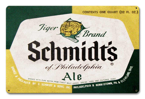 Schmidt's Ale Metal Sign