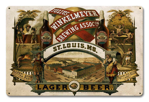 J Winklemeyer Brewing Metal Sign