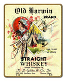 Old Harwin Whiskey Metal Sign