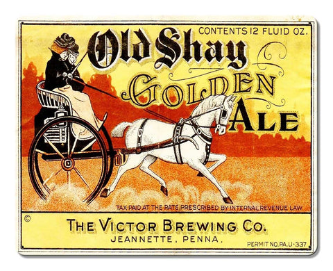 Old Shay Golden Ale Metal Sign