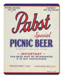 Pabst Picnic Beer Metal Sign