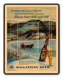 Rick Ballantine Beer Metal Sign
