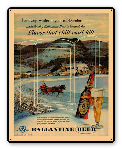 Rick Ballantine Beer Metal Sign