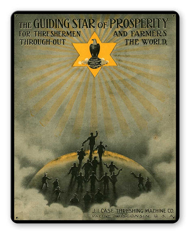 Case Guiding Light Ad Metal Sign