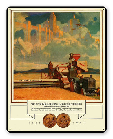 McCormick Deering Thresher Metal Sign