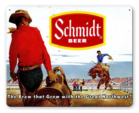 Schmidt Ad Rodeo Metal Sign
